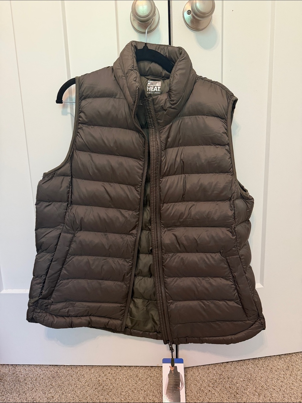 32 Degrees Quilted Puffer Vest in Olive